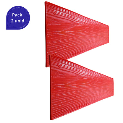 Molde Concreto Estampado Pack x2 Imitación Madera Mod.Turín 120x30cm